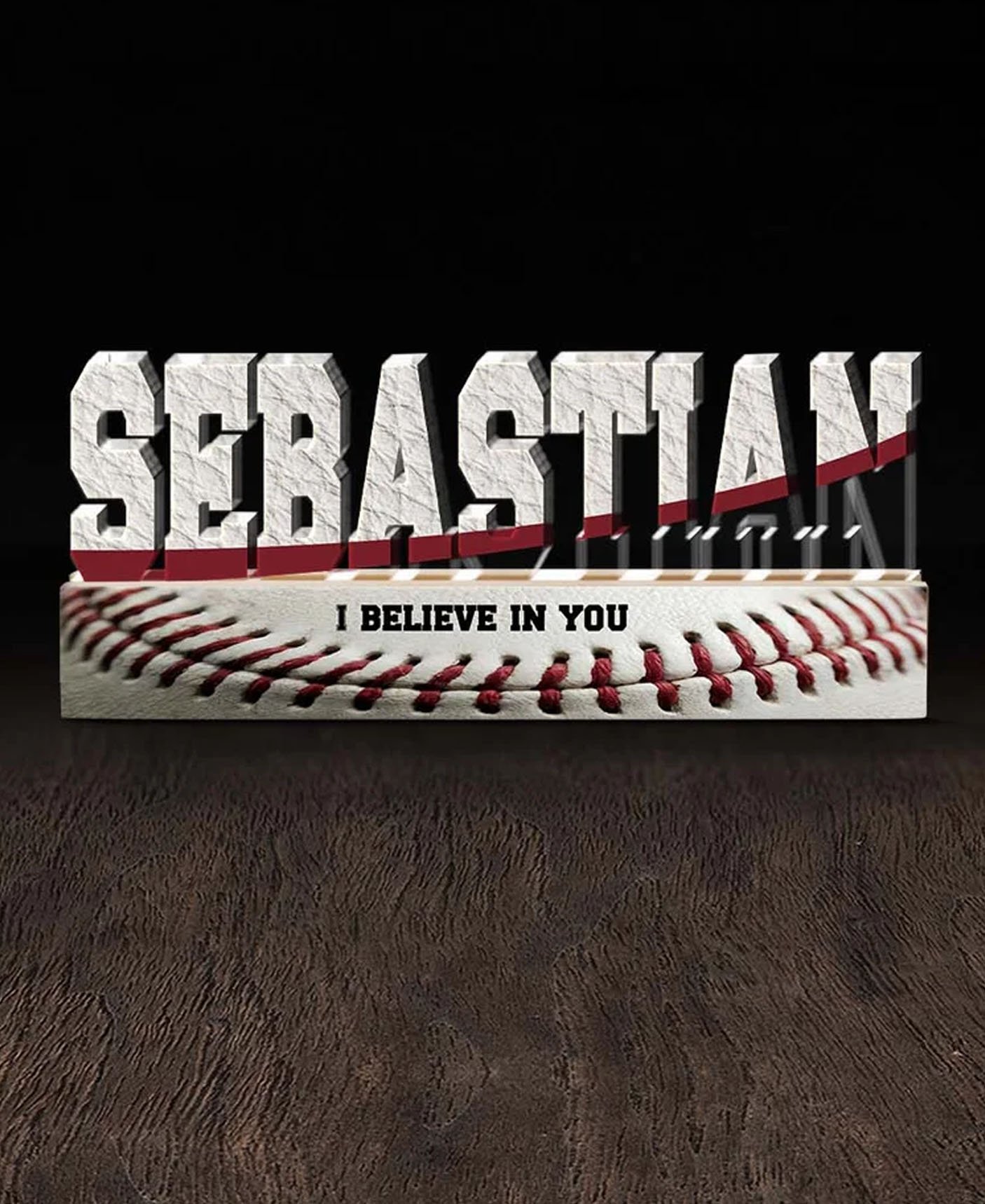 Baseball Name Night Light